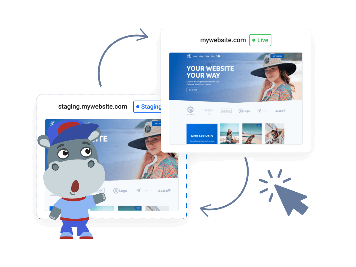 Hippo Publish | Green WordPress Hosting | UK - Staging in Just One-Click